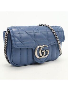 Gucci Chain GG Marmont Shoulder Bag Leather